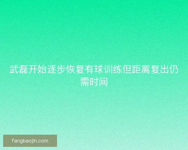 武磊开始逐步恢复有球训练但距离复出仍需时间