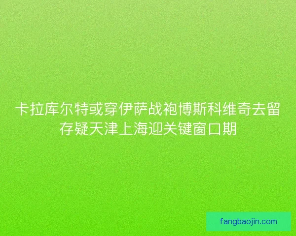 卡拉库尔特或穿伊萨战袍博斯科维奇去留存疑天津上海迎关键窗口期 卡拉库尔特或穿伊萨战袍博斯科维奇去留存疑天津上海迎关键窗口期